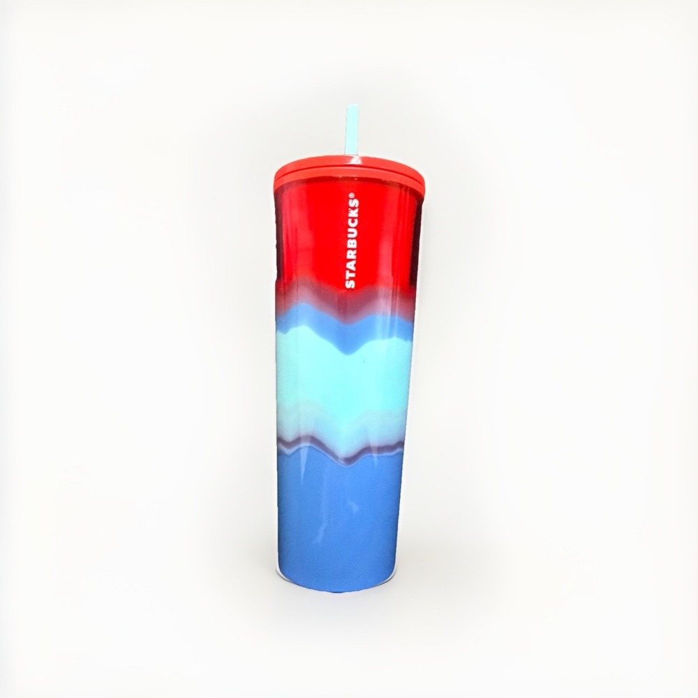 Starbucks Summer 2021 Color Wave 4th Of July Blue 24oz Venti Cold Cup Tumbler